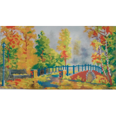 Схема для вишивання бісером. Осінній міст.