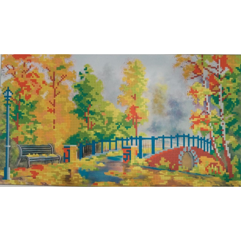 Схема для вишивання бісером. Осінній міст. Схема для вишивання бісером. Осінній міст.