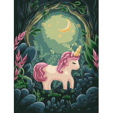 Набір для творчості картина за номерами 30Х40 см. Чудовий єдиноріг.
