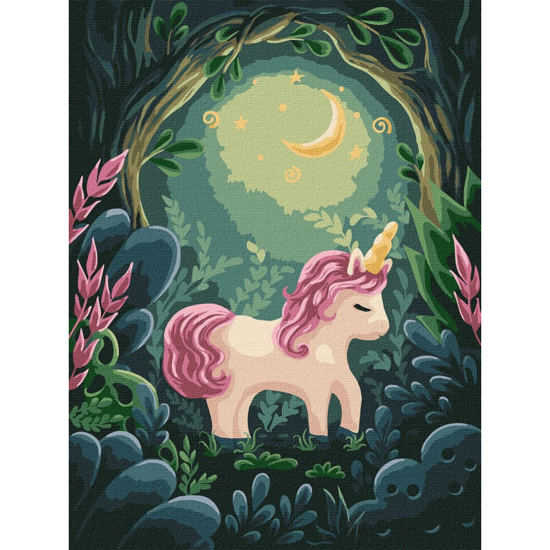 Набір для творчості картина за номерами 30Х40 см. Чудовий єдиноріг.