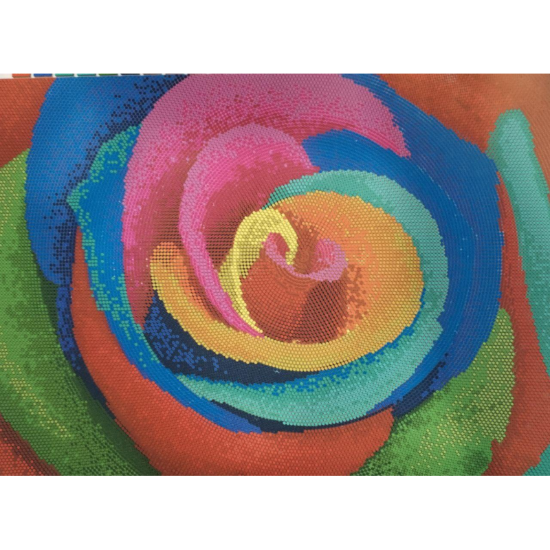 Схема для вишивання бісером. Різнобарвна троянда. Схема для вишивання бісером. Різнобарвна троянда.