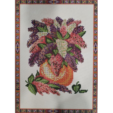 Схема для вишивання бісером. Бузок