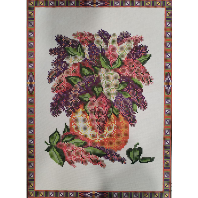 Схема для вишивання бісером. Бузок Схема для вишивання бісером. Бузок