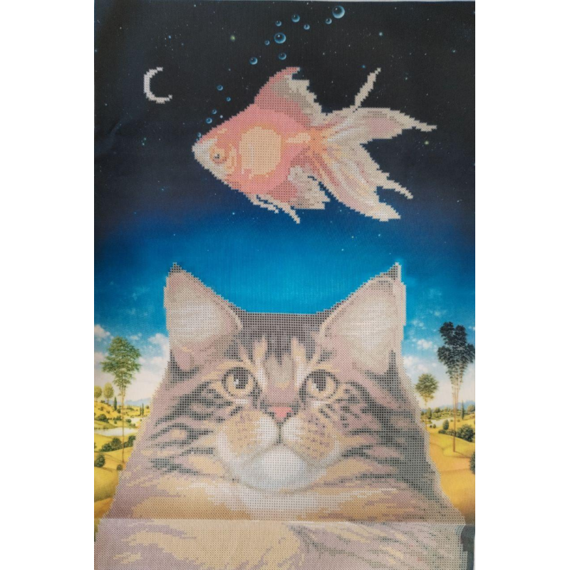 Схема для вишивання бісером. Кіт мрійник. Схема для вишивання бісером. Кіт мрійник.