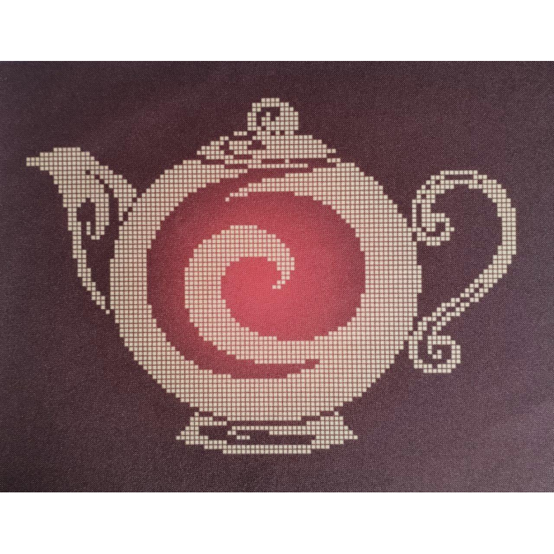 Схема для вишивання бісером. Монохром. Чайник Схема для вишивання бісером. Монохром. Чайник