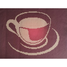 Схема для вишивання бісером. Монохром. Чашка