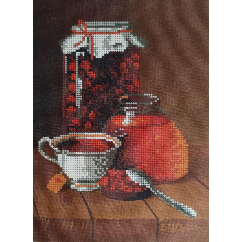 Схема для вишивання бісером. Чай із варенням Схема для вишивання бісером. Чай із варенням