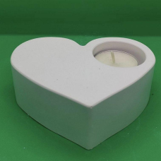 Підсвічник гіпсовий без покриття, Серце
