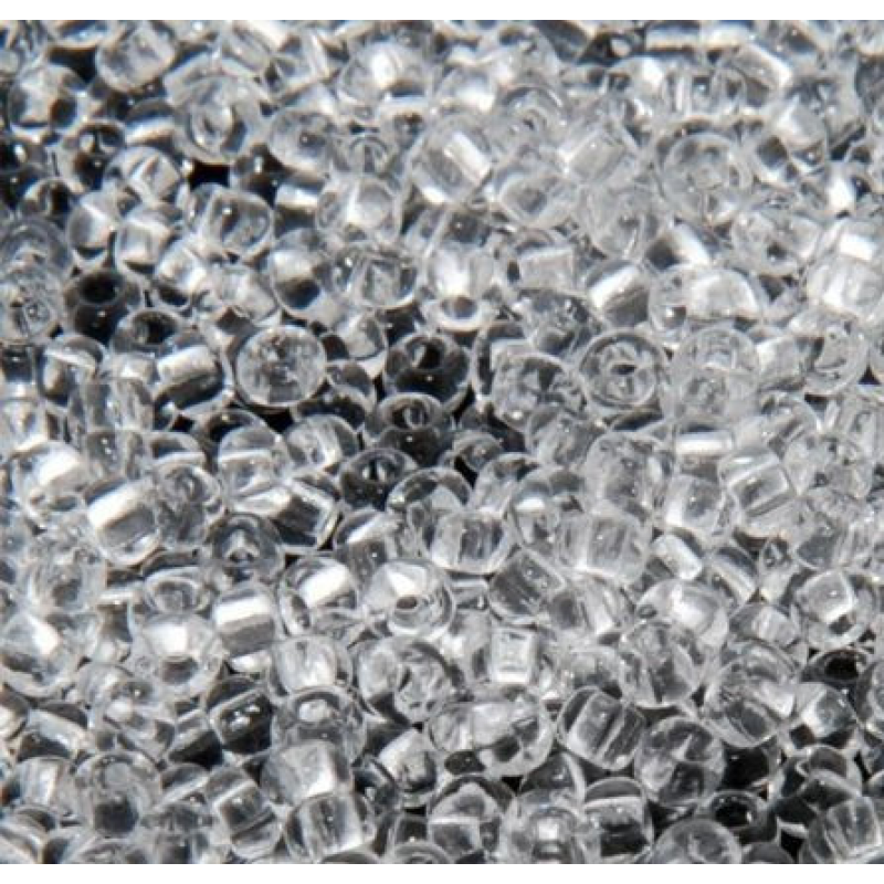 Бісер прозорий глянсовий білий 10 г, No10 Бісер прозорий глянсовий білий 10 г, No10