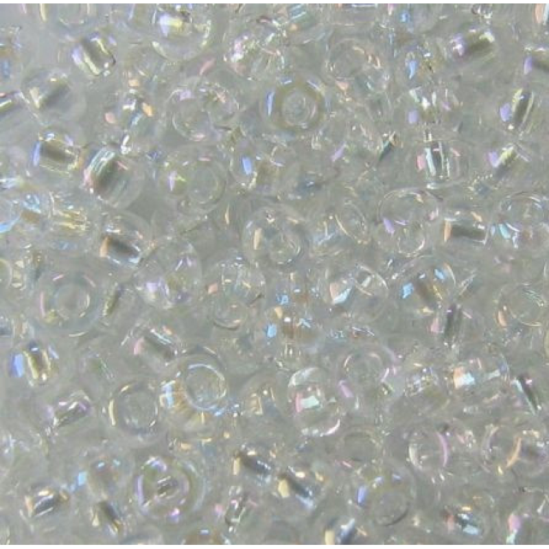 Бісер прозорий, райдужний, білий 10 г, No10