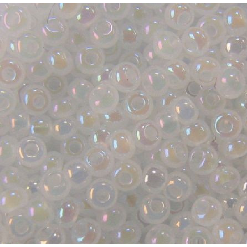 Бісер перломутровий, райдужний, білий 10 г, No10
