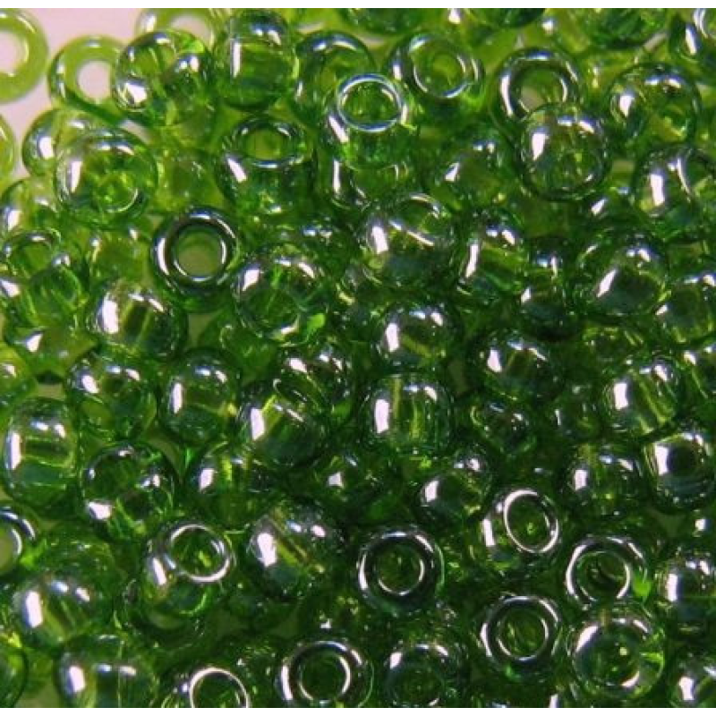 Бісер прозорий глазурований зелений 10 г, No10