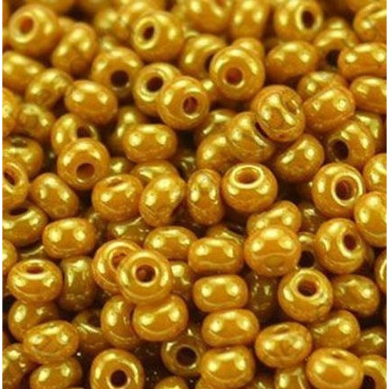 Бісер перламутровий гірчично-золотий 10 г, No10