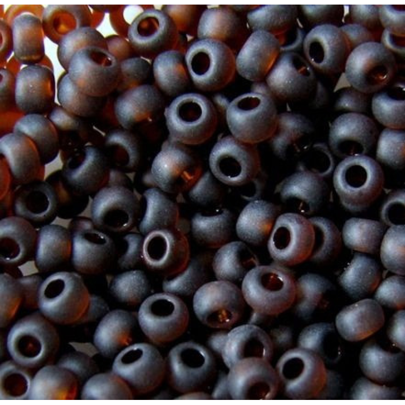 Бісер прозорий матовий коричневий, No10