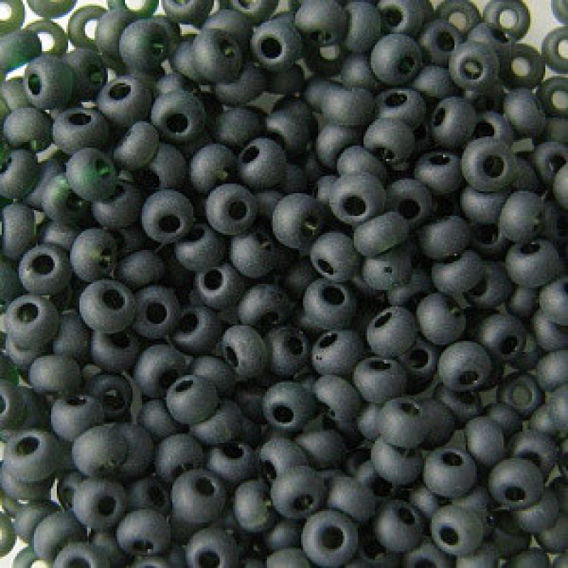 Бісер прозорий матовий темно-зелений, No10