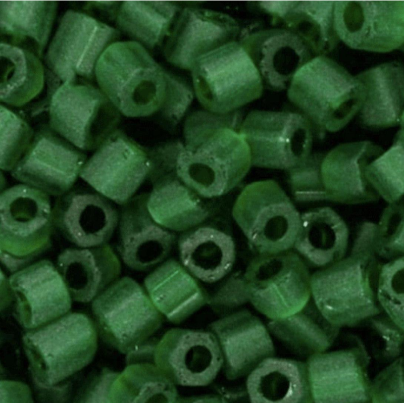 Бісер рубка, матовий, зелений 50 г, No10