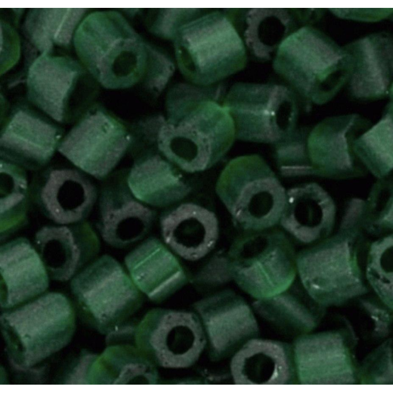 Бісер рубка, матовий, зелений 50 г, No10