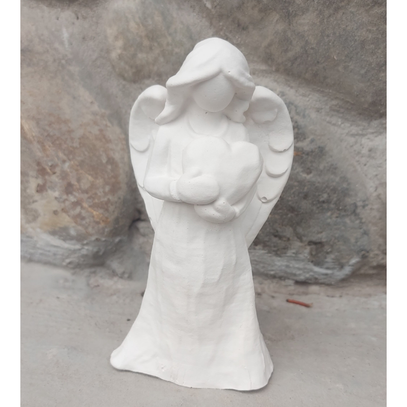 Гіпсова фігурка для розмальовування. Ангел із серцем.