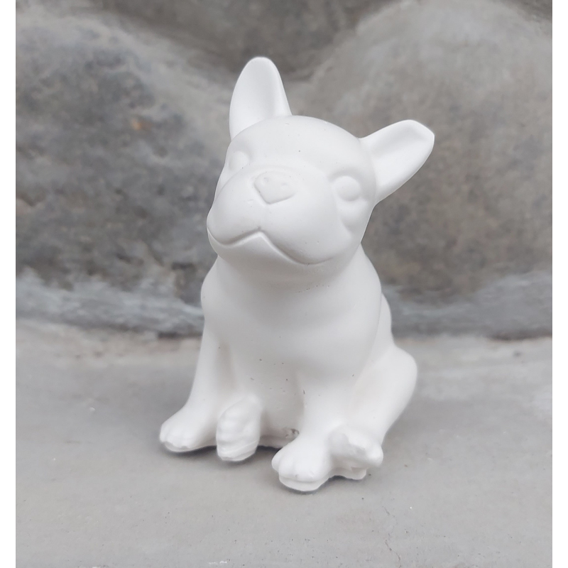 Гіпсова фігурка для розмальовування. Собака. Французький бульдог.