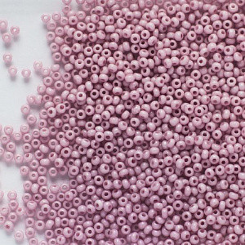 Бісер натуральний сіро-рожевий 50 г, No10