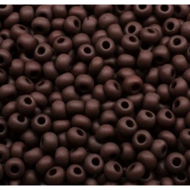Бісер натуральний матовий темно-коричневий, No10