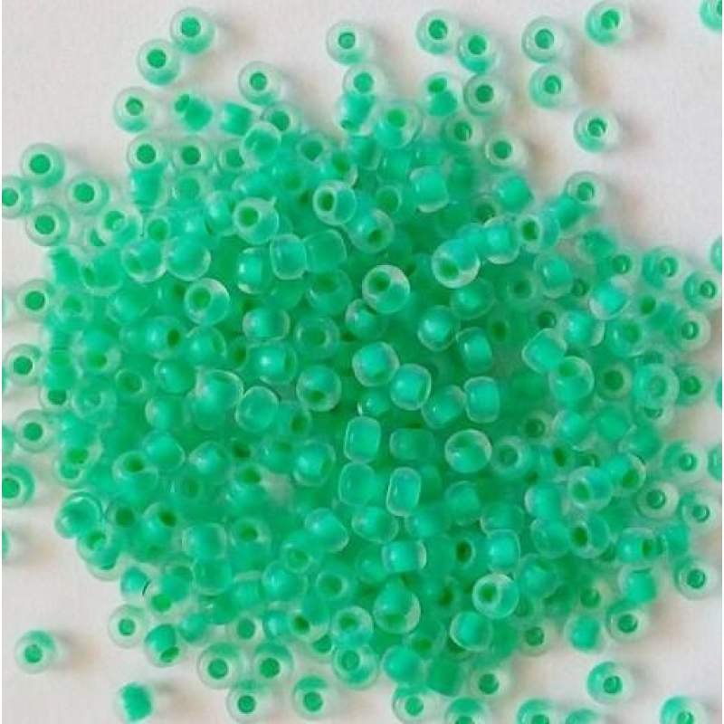 Бісер фарбований, матовий, зелений 10 г, No10