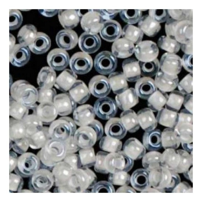 Бісер фарбований, райдужний білий 50 г, No10