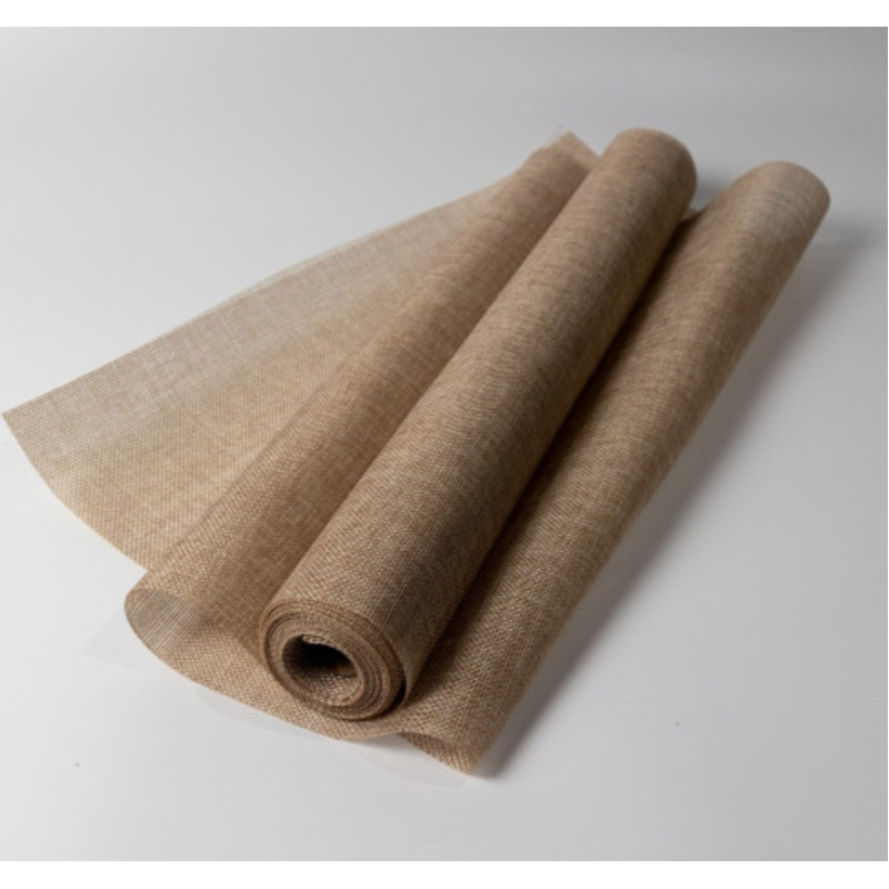 Декоративна мішковина в рулоні. Колір: кава з молоком