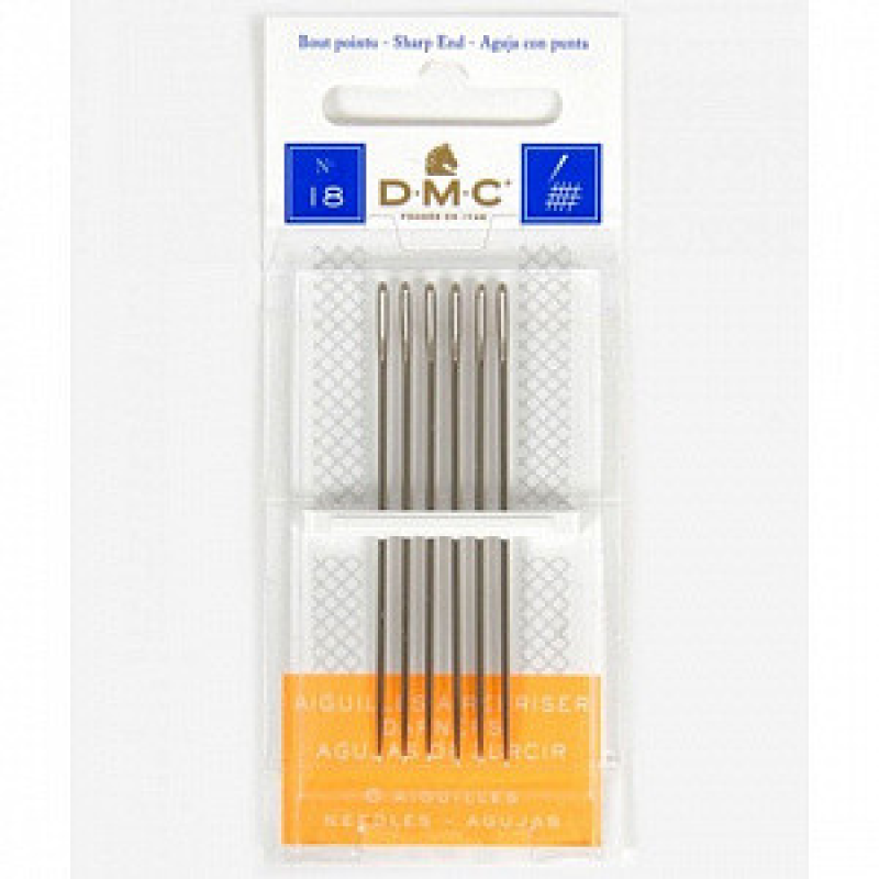 Голки для штопки DMC No18 (1 блістер.на 6 голок)