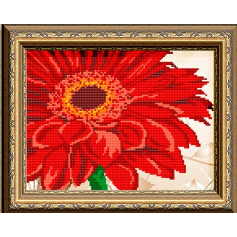 Схема для вишивання бісером. Гербера.