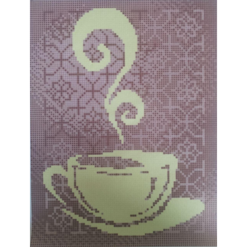 Схема для вишивання бісером. Монохром. Чашка Схема для вишивання бісером. Монохром. Чашка