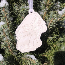 Гіпсова фігурка (барильєф) для розмальовування. Новорічна іграшка, Машинка 1.