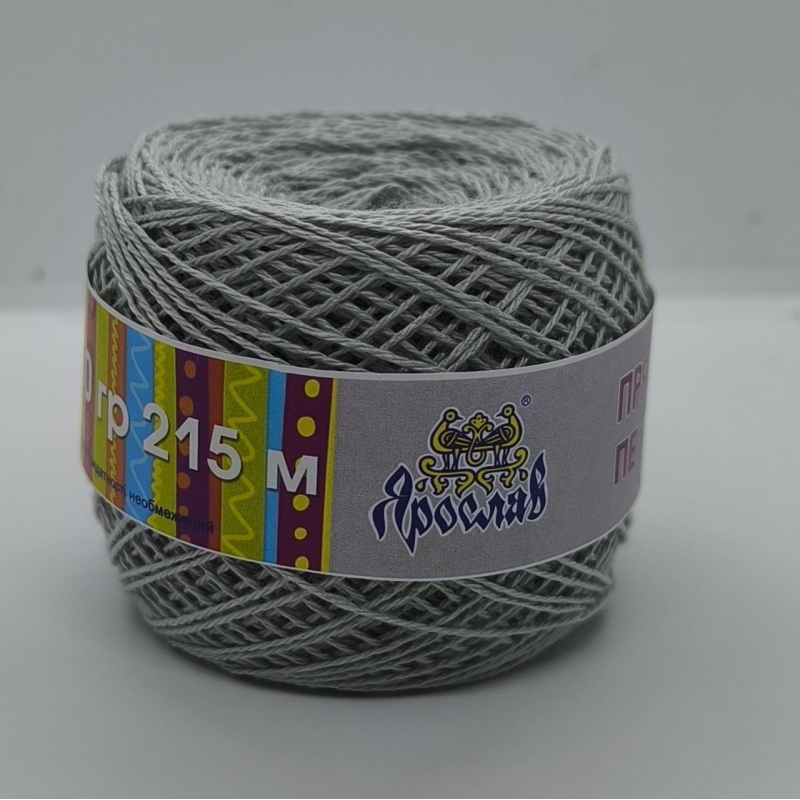 Пряжа полеестер Ярослав. 215м Колір: сіро-м“ятний Пряжа полеестер Ярослав. 215м Колір: сіро-м“ятний