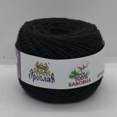 Пряжа бавовняна Ярослав 175 м. Колір: чорний