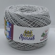 Пряжа бавовняна Ярослав. Колір: світло-сірий 175м