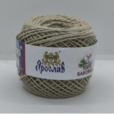 Пряжа бавовняна Ярослав 175 м. Колір: бежевий