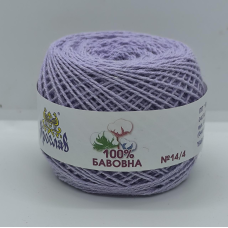 Пряжа бавовняна Ярослав 175 м. Колір: бузковий