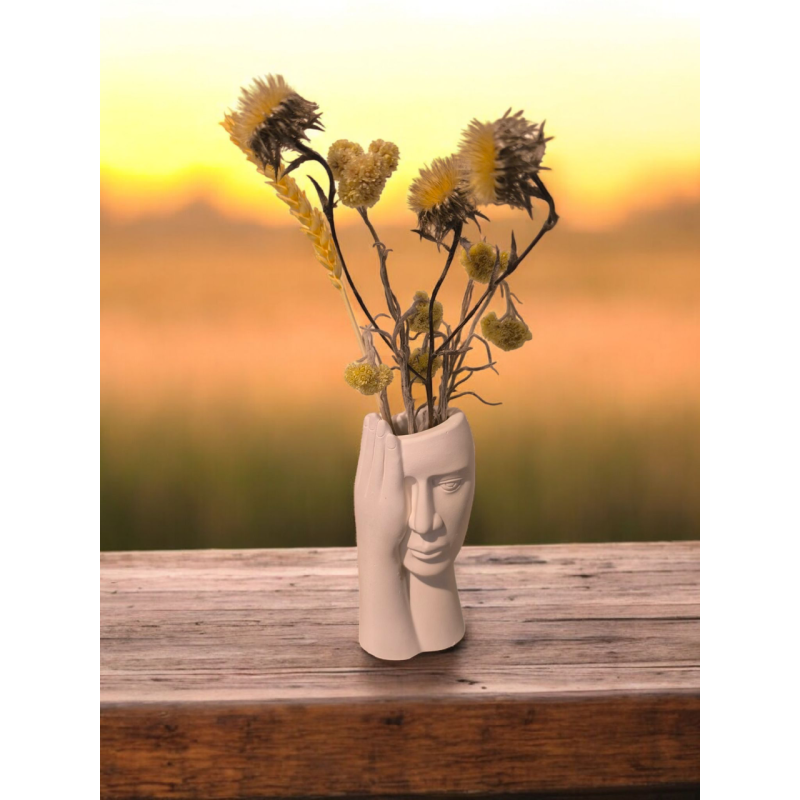 Гіпсова фігурка для розмальовування. Ваза 15. Обличчя