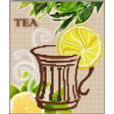 Схема для вишивання бісером.  Чай.