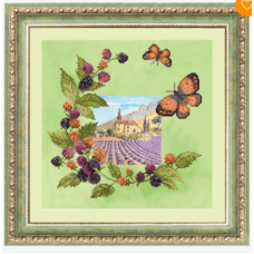 Схема для вишивання бісером. Лавандове поле.