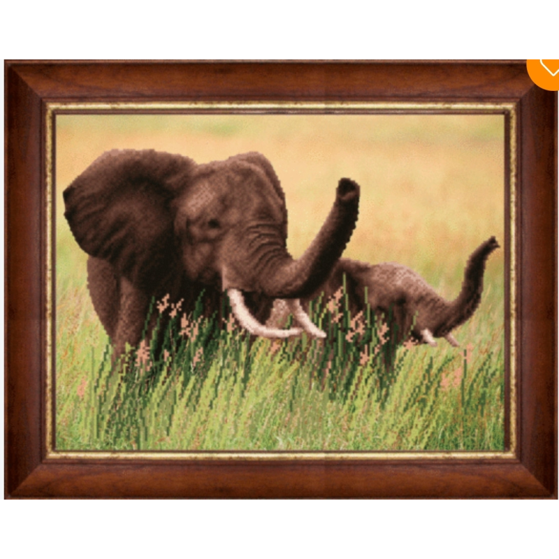 Схема для вишивання бісером. Слони. Схема для вишивання бісером. Слони.