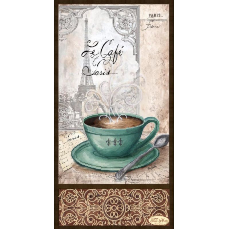 Схема для вишивання бісером. Кава в парижі.