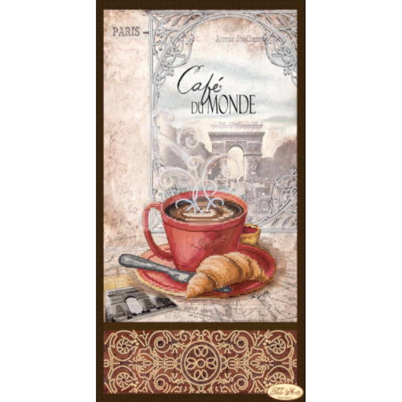 Схема для вишивання бісером. Кава в Парижі 1.