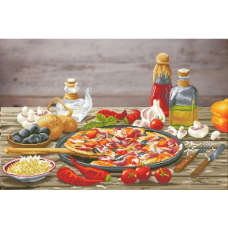 Схема для вишивання бісером. Піца.