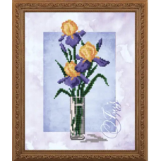 Схема для вишивання бісером. Іриси.