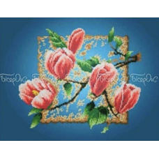 Схема для вишивання бісером. Магнолія