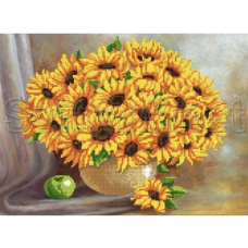 Схема для вишивання бісером. Соняшники.