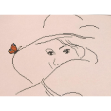 Схема для вишивання бісером. Силует дівчини