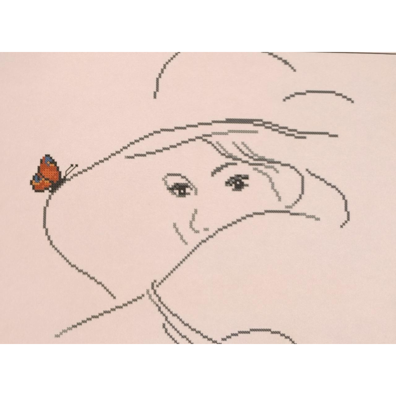 Схема для вишивання бісером. Силует дівчини