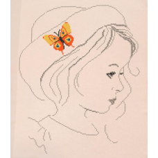 Схема для вишивання бісером. Дівчинка.